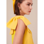 Robe Remarquable-Jaune en Polyester