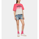 T-Shirt Rose Dégradé Avec Sérigraphie Venice Femme