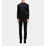 Chemise Jacquard Noire À Fleurs Homme