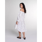 Robe chemise à encolure bardot