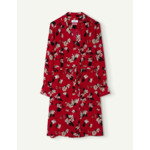Robe Iris en soie rouge