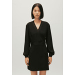 Robe courte cache-cœur noir