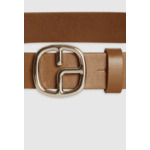 Ceinture cuir monogramme marron