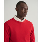 Pull ras du cou en coton piqué