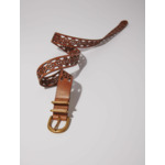 Ceinture en cuir détail fleurs