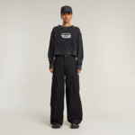 Sweat Overdyed Cropped Logo Loose