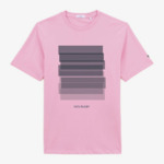 T-shirt manches courtes en coton avec imprimé rose