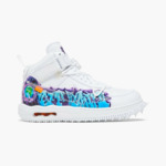 Nike Air Force 1 moyenne Off-White Graffiti coloris blanc