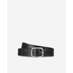 Ceinture En Cuir Noir Avec Pièces Métalliques