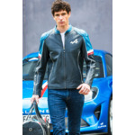 Blouson cuir Alpine A424 navy