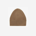 Bonnet uni en coton et laine camel