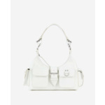 Sac Amelia En Cuir Craquelé Blanc