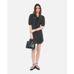 Robe Noire Courte À Pois Femme