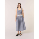 Jupe longue à motif vichy