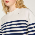 T-shirt marinière à strass