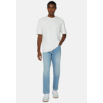 Jean En Denim Extensible Bleu À Délavage Clair