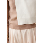 Pull court rabat ton sur ton