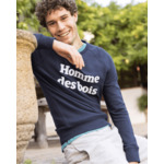 Sweat col rond bleu marine