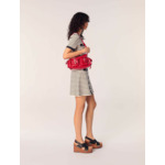 Robe courte en maille côtelée