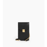 Etui téléphone à rabat Rose en cuir lisse