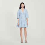 Robe courte froncée