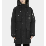 Parka À Capuche Noire Homme