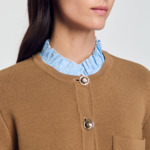 Cardigan 2 en 1 à col volanté