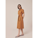 Robe Retronie-Cognac en Coton