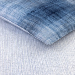 Lacoste - Housse de couette en satin de coton lavé bleu, L Denim