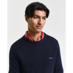 Cotton PiquÃ© Crew Neck Sweater