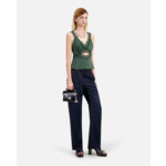 Pantalon A Pinces Fluide Avec Chaine Femme