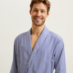 Laurence Tavernier - Peignoir long en popeline de coton, Ulysse