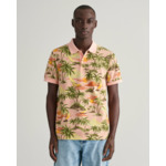 Hawaiian Print Polo Shirt