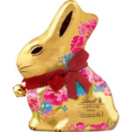 Moulage Lapin Or Fleurs Lait Rose Ou Bleu 200G