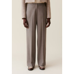 Pantalon tailleur droit taupe
