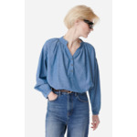 BLOUSE COL V 100% coton