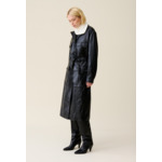 Trench-coat cuir col tailleur