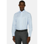 Chemise En Sergé de Coton Bleu Clair Slim Fit