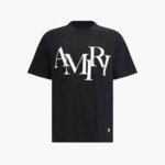 Amiri T-shirt Staggered Logo Noir