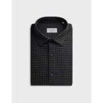 Chemise léonard à carreaux marrons et marine