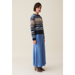 Pull court rayures à motifs