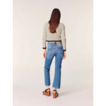 Cardigan court en maille côtelée