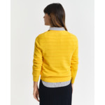 Textured Cotton Crew Neck Sweater