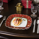 Toy’s Delight assiette plate carrée, rouge/multicolore, 28 x 28 cm