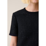 Robe noire courte tweed