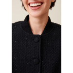 Bomber tweed noir