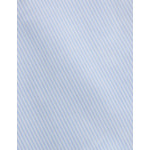 Chemise herwin col officier en oxford gratté rayé bleu