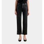 Pantalon Noir Effet Cuir Femme