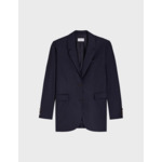 Blazer glory en twill de laine rayée marine