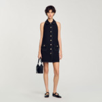 Robe courte à col claudine